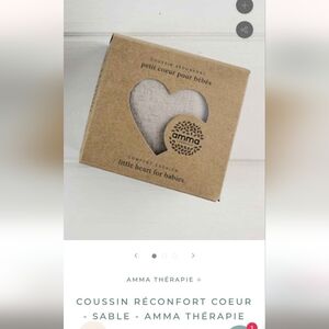 NWT Amma Therapie Heart Pillow - Cream